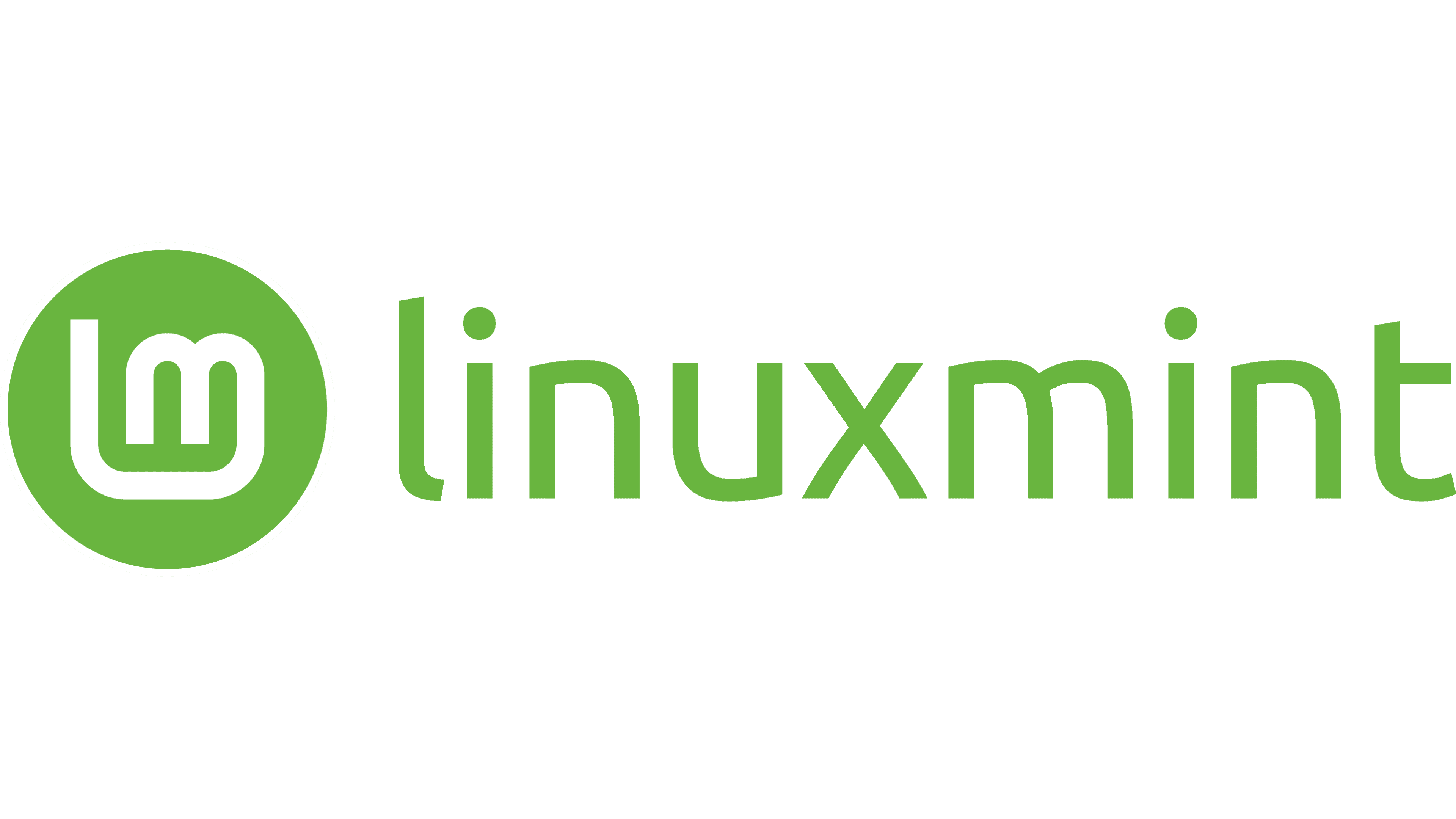 Logotipo verde e branco do Linux Mint